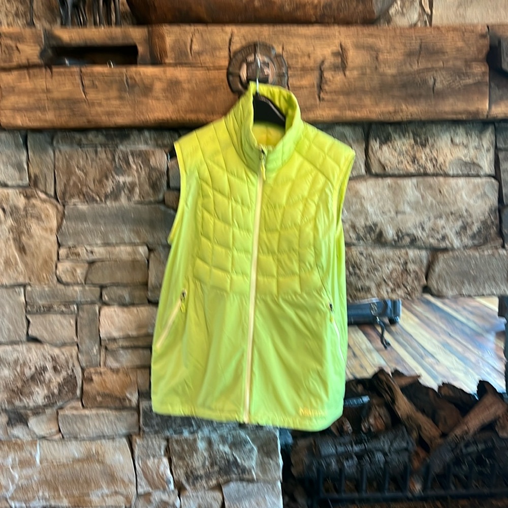 Lime green 1/2 down thinsulate technical vest